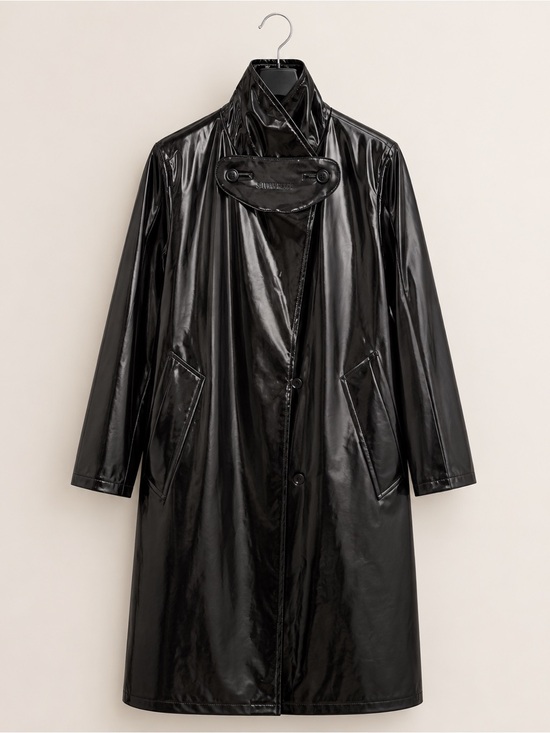 Stutterheim Jackets & Blazers - Stutterheim Black Patent Trench Coat
